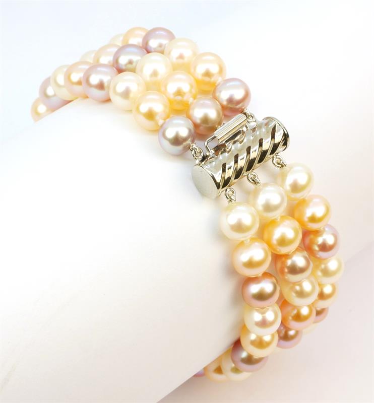 Zlatý perlový náramek