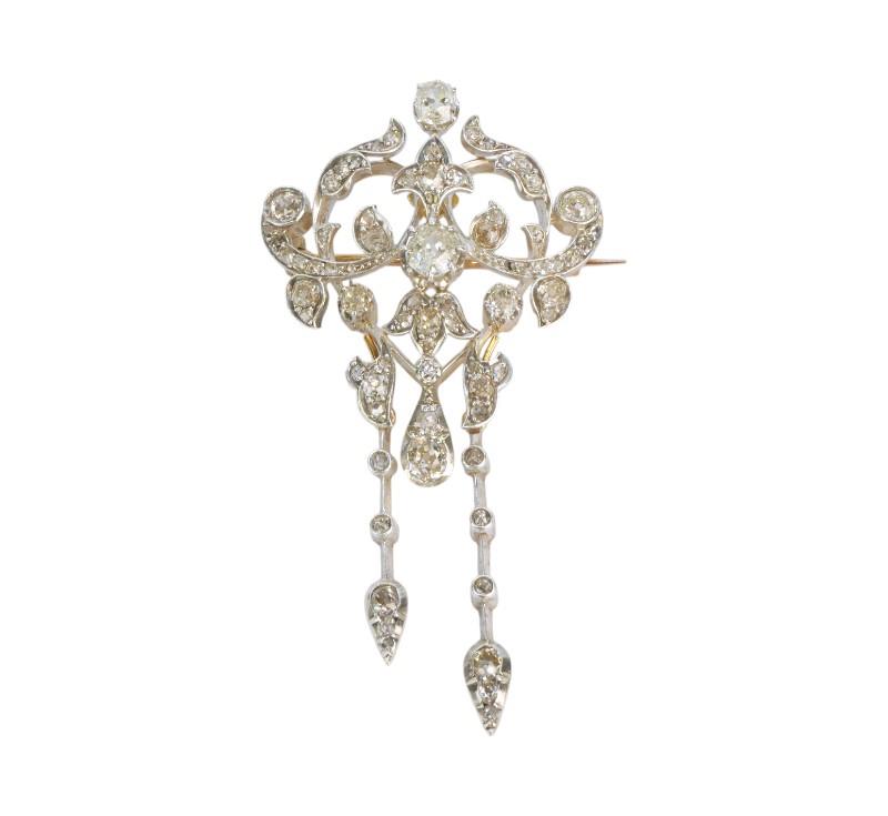 Zlatá diamantová brož