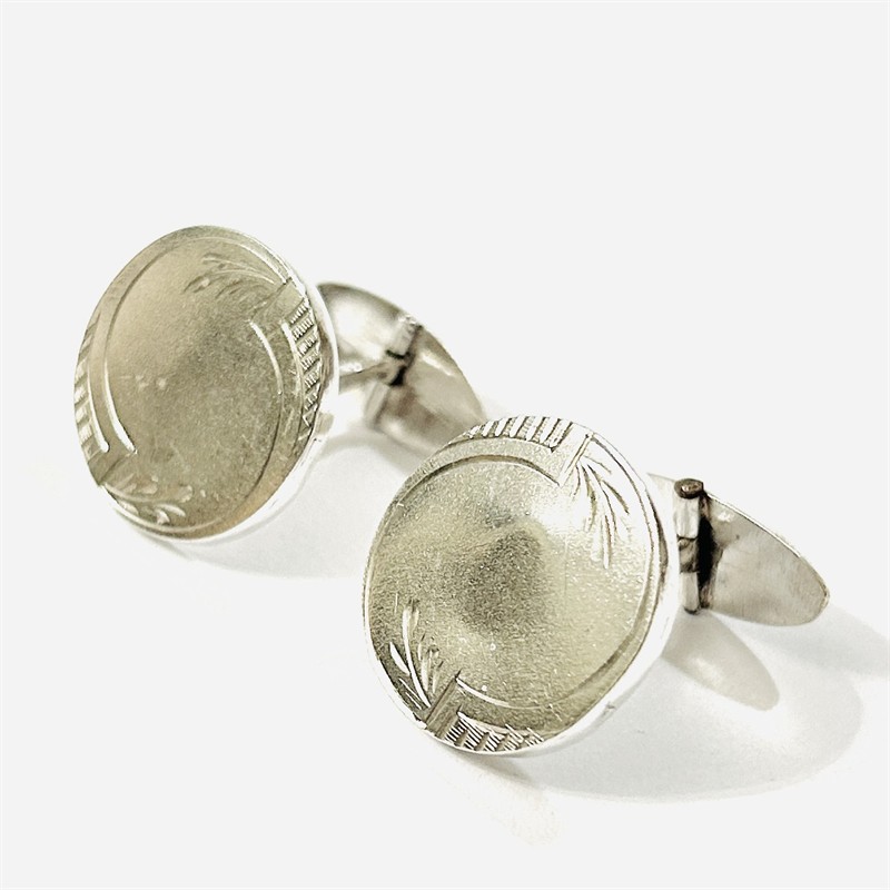 Stříbrné secesní manžetové knoflíčky
