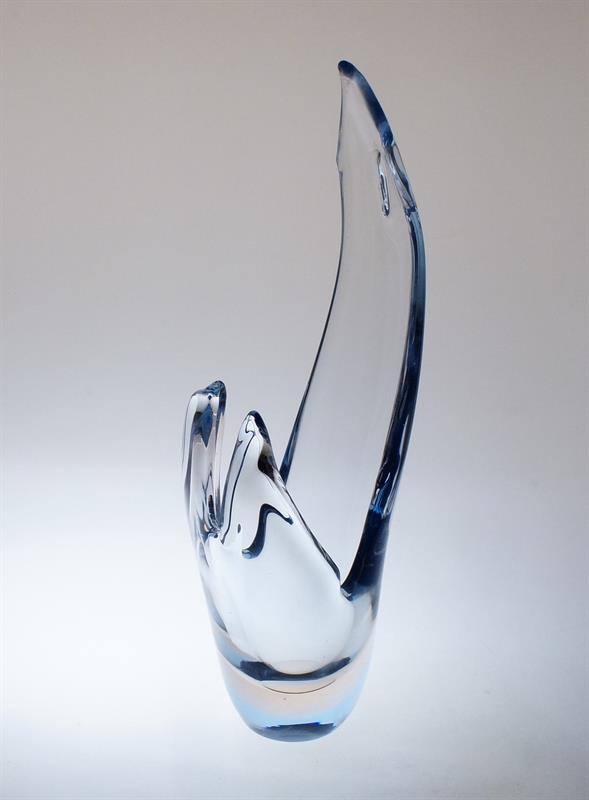 Váza hutní sklo Alice MAREŠOVÁ SMOLKOVÁ sklárna Škrdlovice