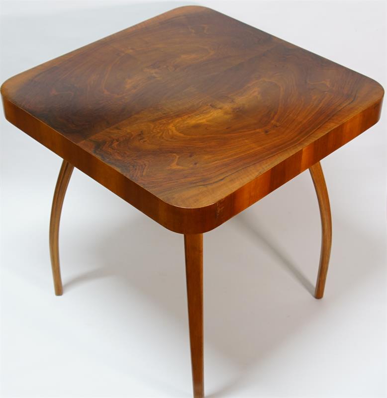 Restaurovaný stolek PAVOUK Jindřich HALABALA ořechová dýha