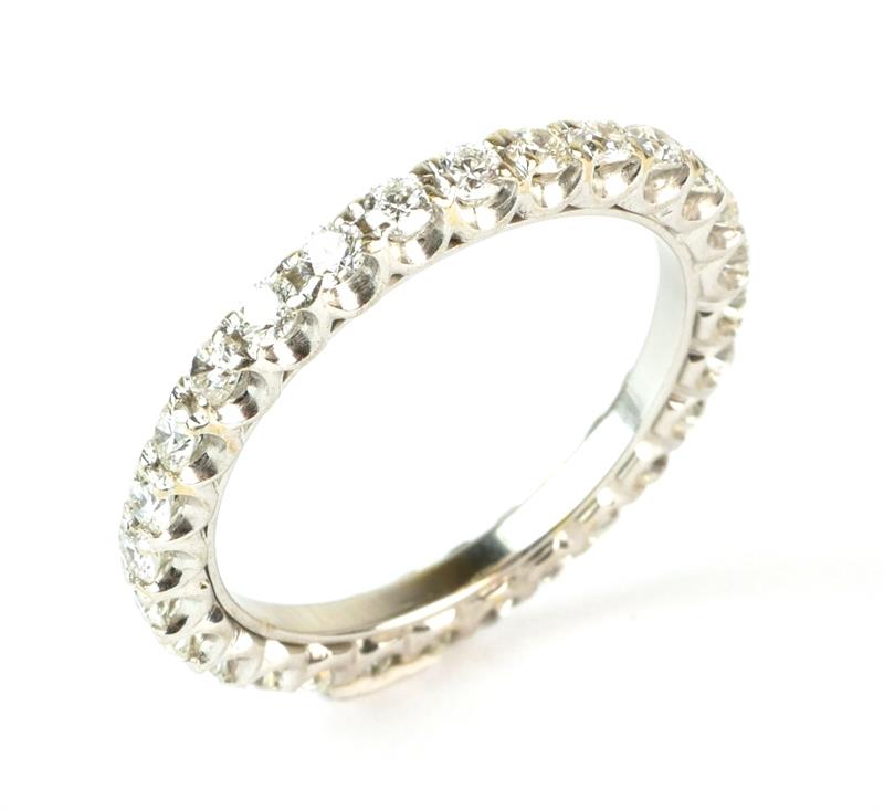 Zlatý prsten - "aliance" - s brilianty, 1,10 ct