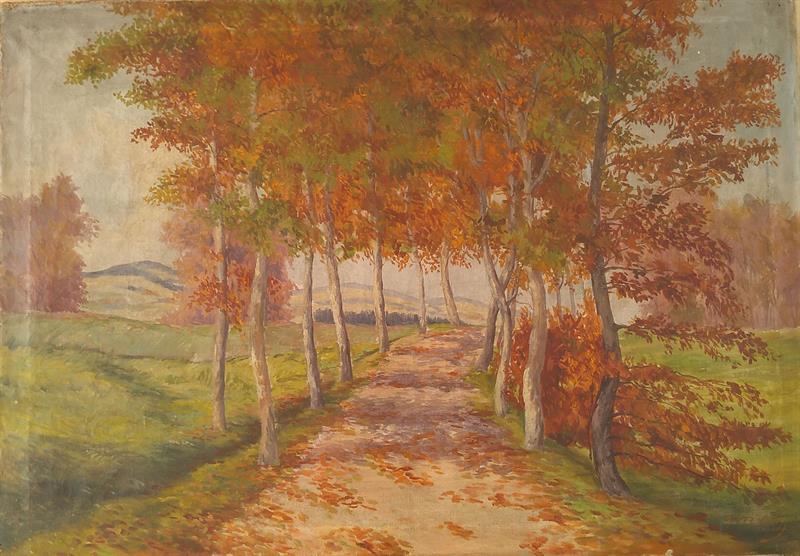 Podzimní alej - signatura viz. foto