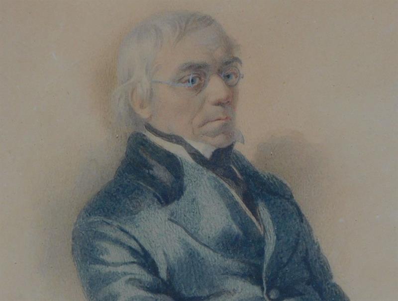 Portrét muže - akvarel, kolem 1850