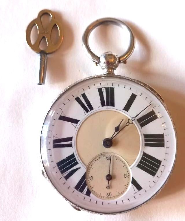 Hodinky Chronometre s klíčkem a s kompasem, funkční