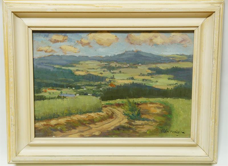 Letní den - Josef OŠKRDA, olejomalba krajinářský motiv