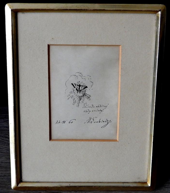 M. Švabinský: Kresba motýla.