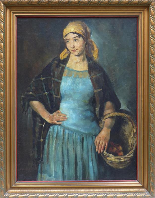 Arisztid Szendy - Venkovanka s košíkem jablek