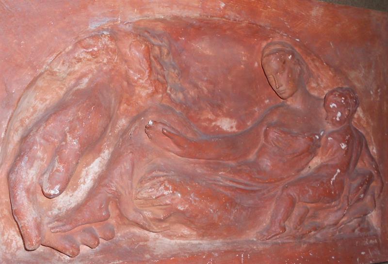 Frant. HOŘAVA - keramický reléf, PEXIDER LETOVICE