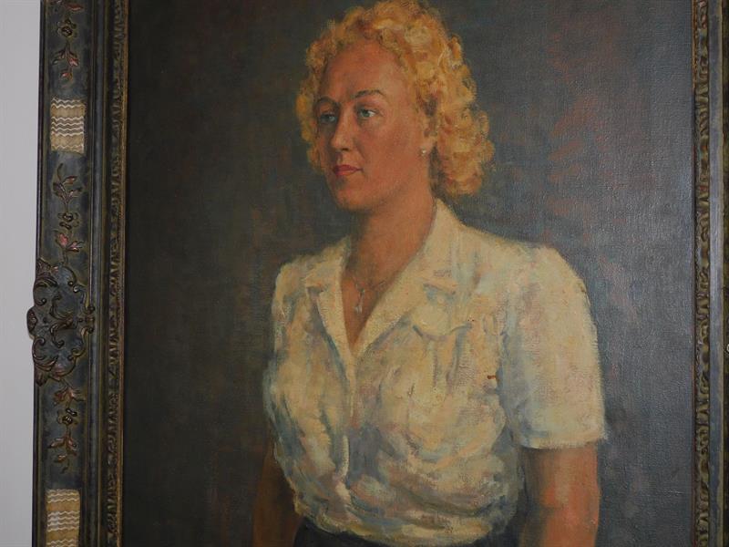 FRANTIŠEK LÍBAL - Polopostava plavovlásky, olej