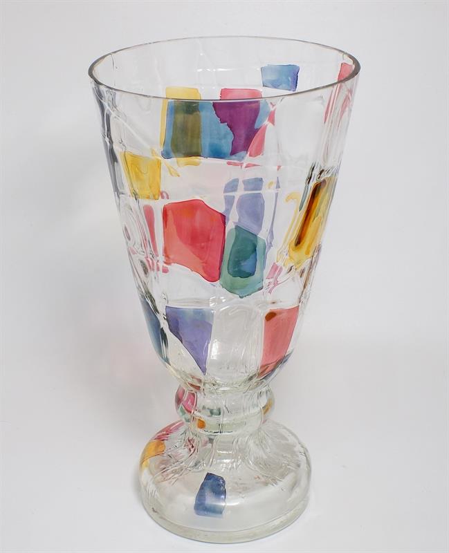 Váza s barevným organickým dekorem Max KANNEGIESSER