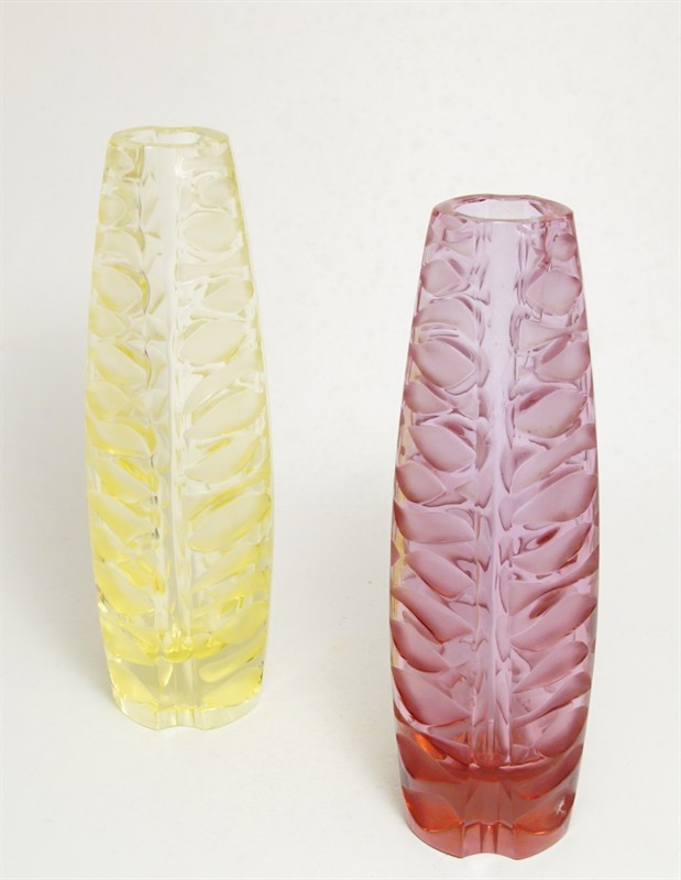 Pár váz v odstínu Royalit a Citrín Václav HORÁČEK - ŽBS