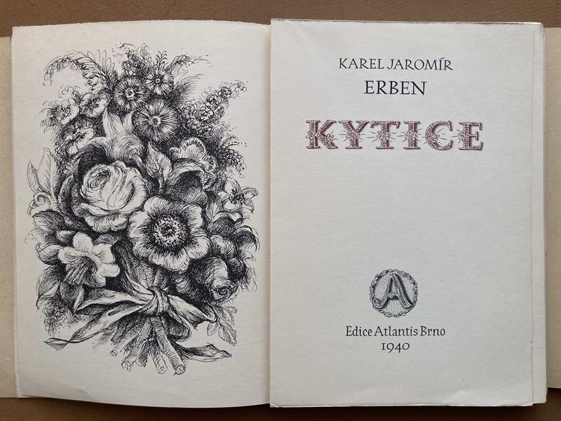 Karel Jar. Erben: Kytice, dvě vydání Atlantis 1940 a 1941