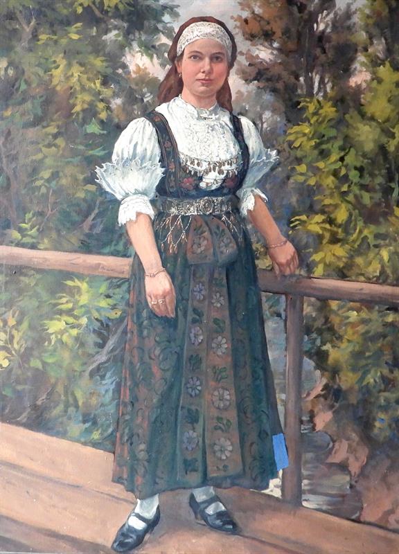 Václav Černý: Dívka v lužicko srbském kroji.