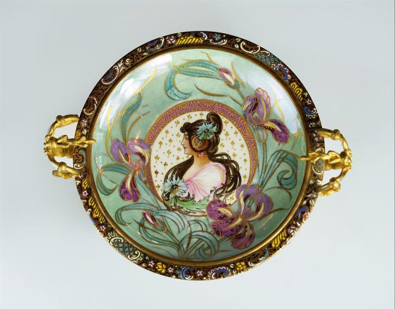 Secesní servírovací talíř - Sevres