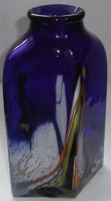 Skleněná váza královská modř