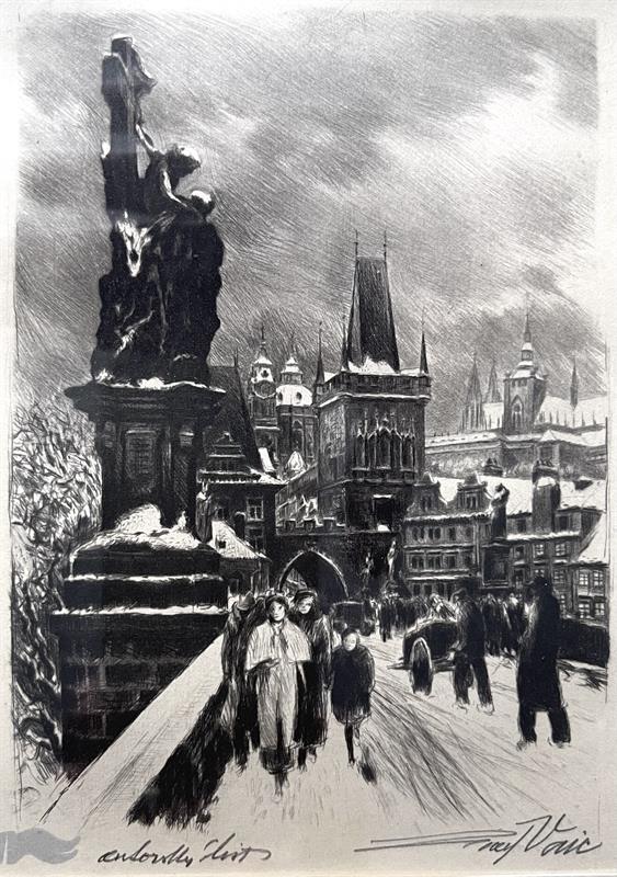 Vaic Josef: Zima na Karlově mostě