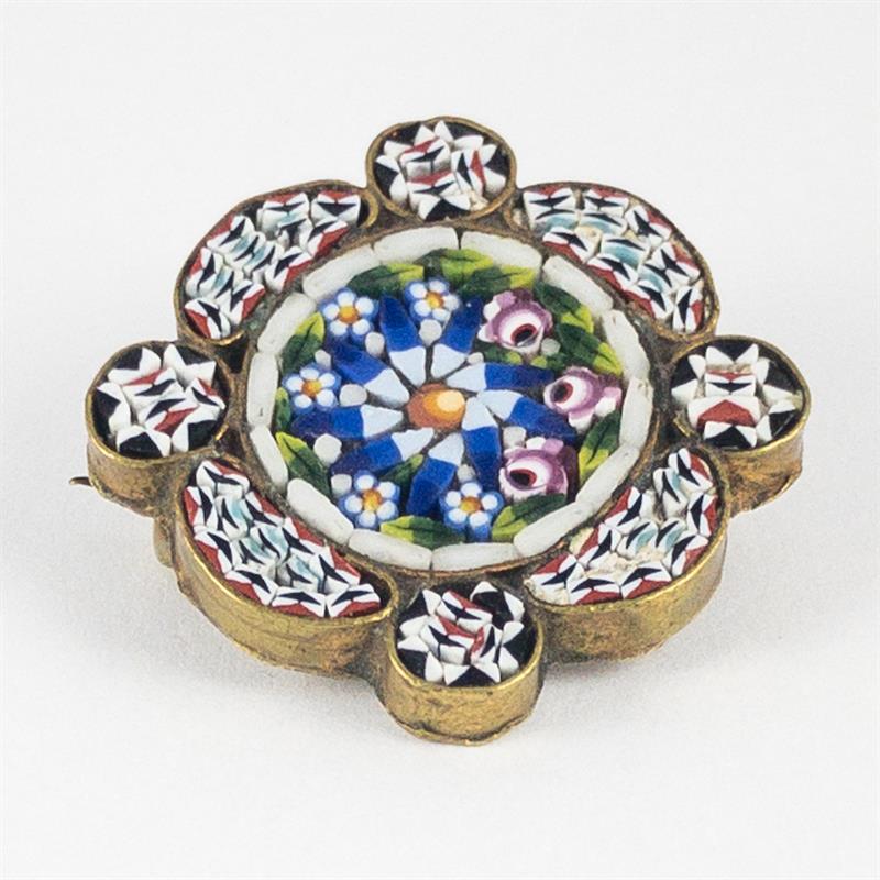 MILLEFIORI BROŽ, ITÁLIE MURANO