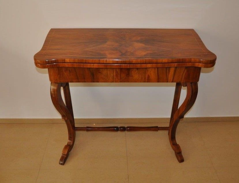 STOLEK ORIGINAL BIEDERMEIER 1820-30 KONZOLOVÝ, HRACÍ.